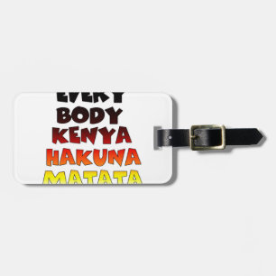 Étiquette À Bagage Magnifique Kenya Coloré Incroyable Citation Texte 