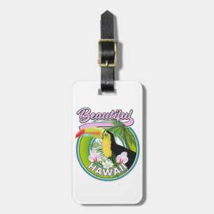 Étiquette À Bagage magnifique logo Hawaii Travel