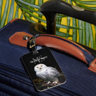 Étiquette À Bagage Magnifique monogramme de nom personnalisé de harfa