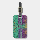 Étiquette À Bagage Magnifique rustique fissuré boue amour guérit art  (Devant Vertical)