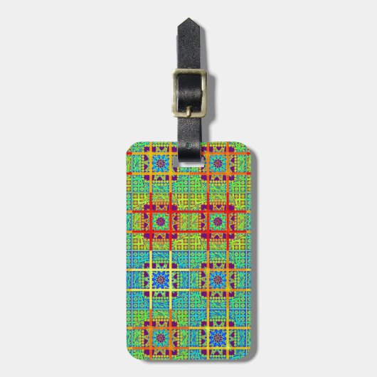 Étiquette À Bagage Magnifique Tribal sud-africain Tribal Print vecteu (Devant Vertical)