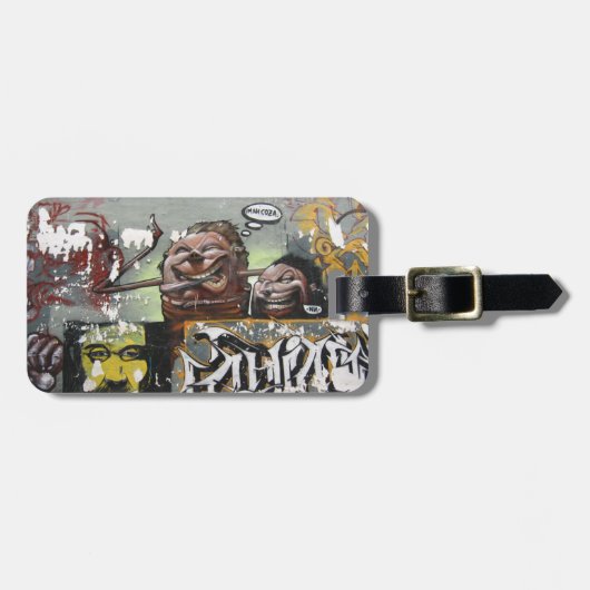 Étiquette À Bagage Mah coza, Graffiti, Espagne Bagage Lanière en cuir (Devant horizontal)