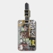 Étiquette À Bagage Mah coza, Graffiti, Espagne Bagage Lanière en cuir (Devant Vertical)