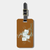 Étiquette À Bagage mahjong bleu (Devant Vertical)