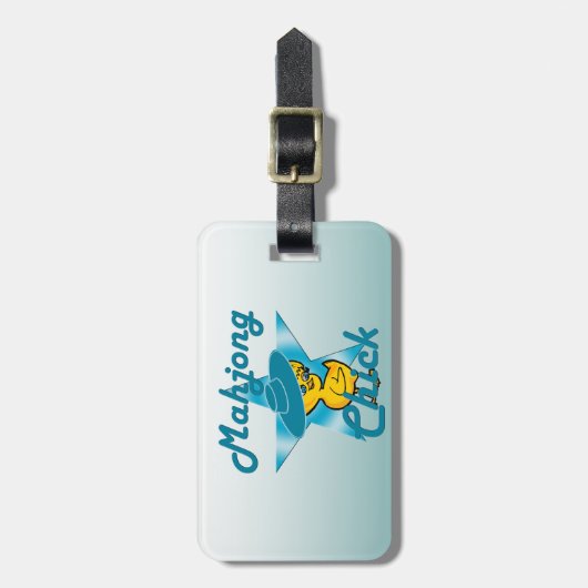 Étiquette À Bagage Mahjong Chick #7 (Devant Vertical)