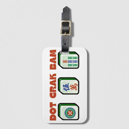 Étiquette À Bagage Mahjong Dot Crak Bam (Devant Vertical)