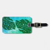 Étiquette À Bagage Maikai Hawaiian Monstera Cravate-Dye Mélange (Devant horizontal)