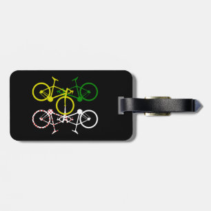 Étiquette À Bagage Maillots jaune vert blanc à pois cyclistes