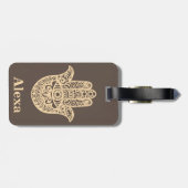 Étiquette À Bagage Main de hamsa de chance Cute personnalisée (Dos horizontal)
