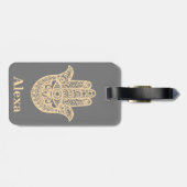 Étiquette À Bagage Main de hamsa de chance Cute personnalisée (Dos horizontal)