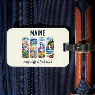 Étiquette À Bagage Maine - Falaises humides et prises fraîches