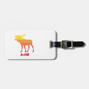 Étiquette À Bagage Maine Moose