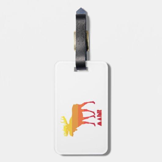 Étiquette À Bagage Maine Moose (Dos Vertical)