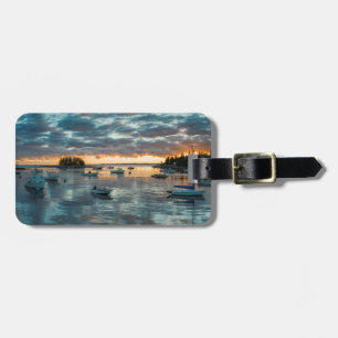 Étiquette À Bagage Maine, Newagen, port du coucher de soleil 1