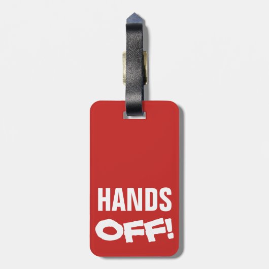 ÉTIQUETTE À BAGAGE MAINS ! (Dos Vertical)