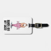 Étiquette À Bagage Mains De Mon Sack Drôle Carton Tutu Rose (Devant horizontal)