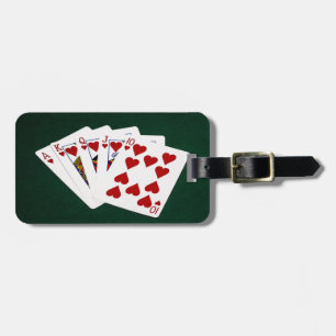 Étiquette À Bagage Mains de poker - Brosse royale - Coeur