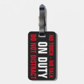 ÉTIQUETTE À BAGAGE MAINS ! ENTRETENEZ LE CHIEN (INVERSÉ) (Dos Vertical)