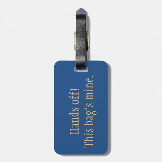 Étiquette À Bagage "Mains !" Étiquette de bagage (Dos Vertical)