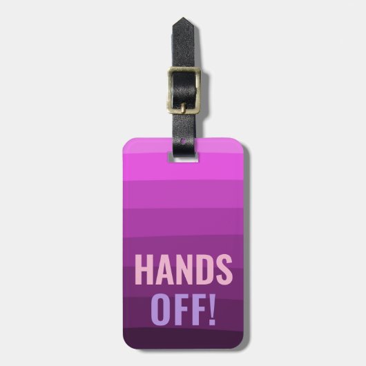 Étiquette À Bagage Mains off Funny design Texte personnalisé (Devant Vertical)