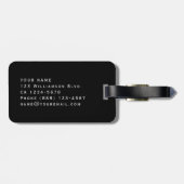 Étiquette À Bagage Mains off Funny Noir design Custom Text (Dos horizontal)