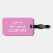 Étiquette À Bagage Maintenez calme et ayez le rose de thé (Dos horizontal)