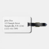 Étiquette À Bagage Maison Blanche de Noël pour les vacances Washingto (Dos horizontal)