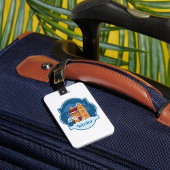 Étiquette À Bagage Maison D'Hiver Dans La Neige