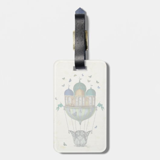 Étiquette À Bagage Maison papillon 2 (Dos Vertical)