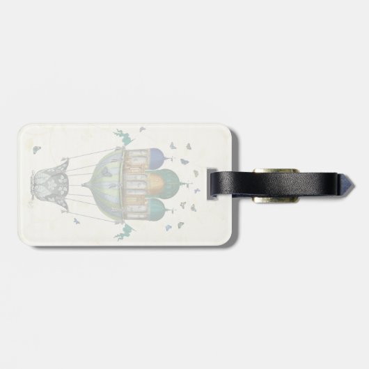 Étiquette À Bagage Maison papillon 2 (Dos horizontal)