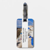 Étiquette À Bagage Maisons grecques traditionnelles (Dos Vertical)