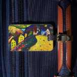 Étiquette À Bagage Maisons Wassily Kandinsky à Murnau. Expressionnism<br><div class="desc">Wassily Kandinsky "Maisons à Murnau" étiquette à bagages. L'art expressionniste paysager Abstrait.</div>