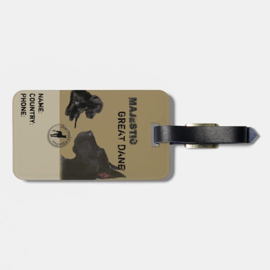 Étiquette À Bagage Majestic Great Danes (Dos horizontal)