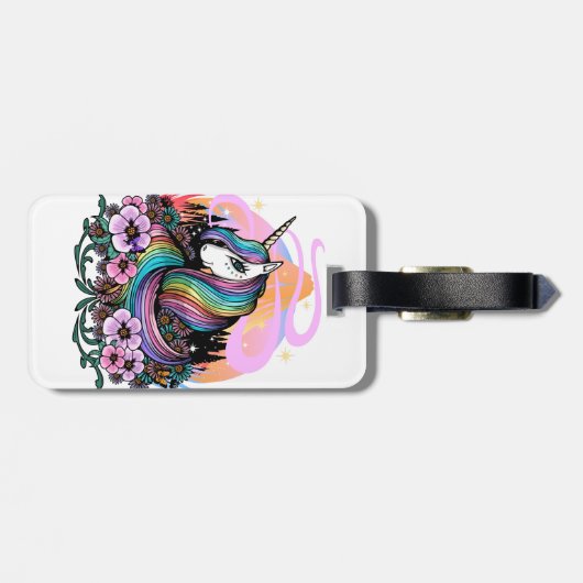 Étiquette À Bagage Majestic Unicorn (Dos horizontal)