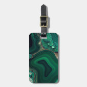 Étiquette À Bagage Malachite Cu6CO3(OH)2 (Devant Vertical)