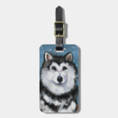 Étiquette À Bagage Malamute d'Alaska (Devant Vertical)