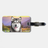 Étiquette À Bagage Malamute d'Alaska (Dos horizontal)