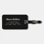 Étiquette À Bagage Maldives Indian Ocean vintage sunset (Dos horizontal)