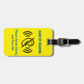 Étiquette À Bagage Malentendant - Jaune (Devant horizontal)