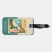 Étiquette À Bagage Malibu, Californie (Dos horizontal)