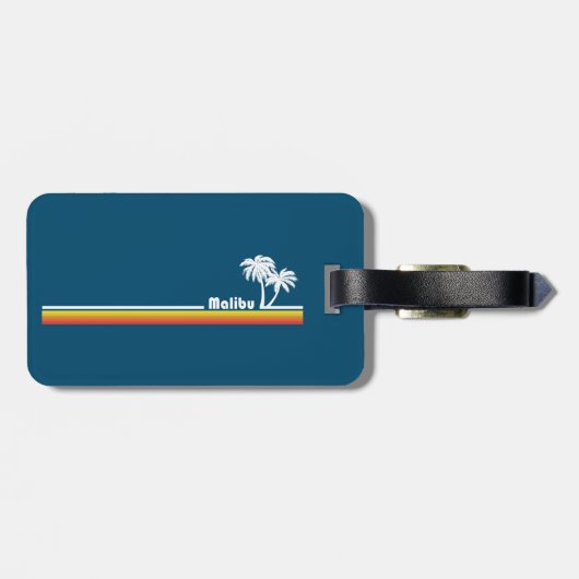 Étiquette À Bagage Malibu, Californie (Dos horizontal)