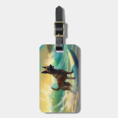 Étiquette À Bagage Malinoi Beach Surf Peinture belge (Devant Vertical)