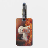 Étiquette À Bagage Maltais en automne Feuilles automne Inspiration (Dos Vertical)