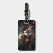 Étiquette À Bagage Maltais Halloween effrayant (Devant Vertical)