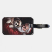 Étiquette À Bagage Malti Tzu Avec Noël Festif Du Père Noël (Dos horizontal)
