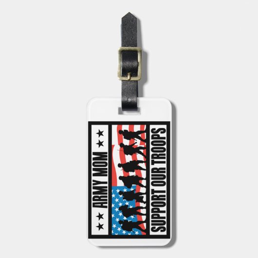 ÉTIQUETTE À BAGAGE MAMAN D'ARMÉE (Devant Vertical)
