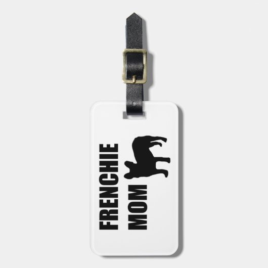 Étiquette À Bagage Maman de Frenchie (Devant Vertical)