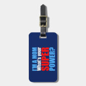 Étiquette À Bagage Maman de super héros (Devant Vertical)