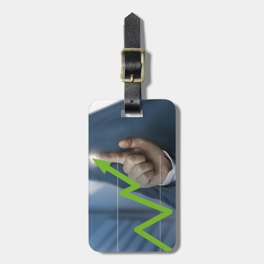 Étiquette À Bagage Man showing stock price touchscreen concept (Devant Vertical)