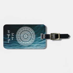 Étiquette À Bagage Mandala Blanc Laissez la mer vous libérer